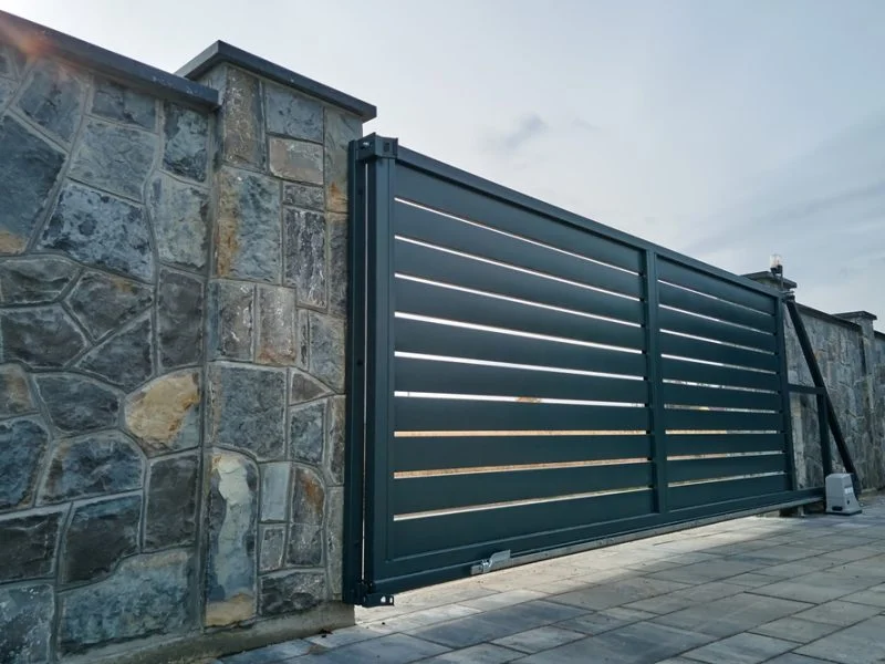 Bi-fold electric gate in London