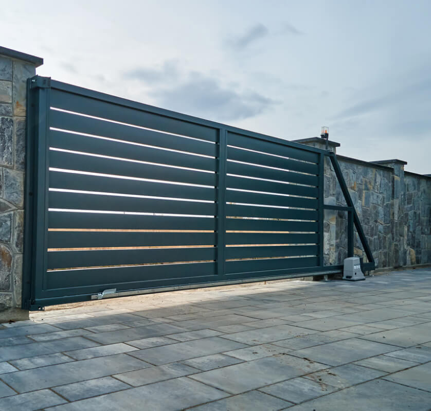 Electric gate enhancing property security